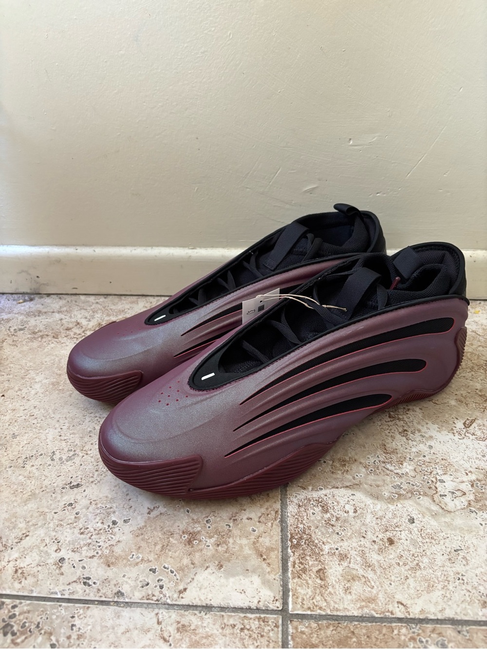 Size 17 Adidas Harden Vol. 9 Promo Team Maroon Black Men Basketball Shoes IH7107